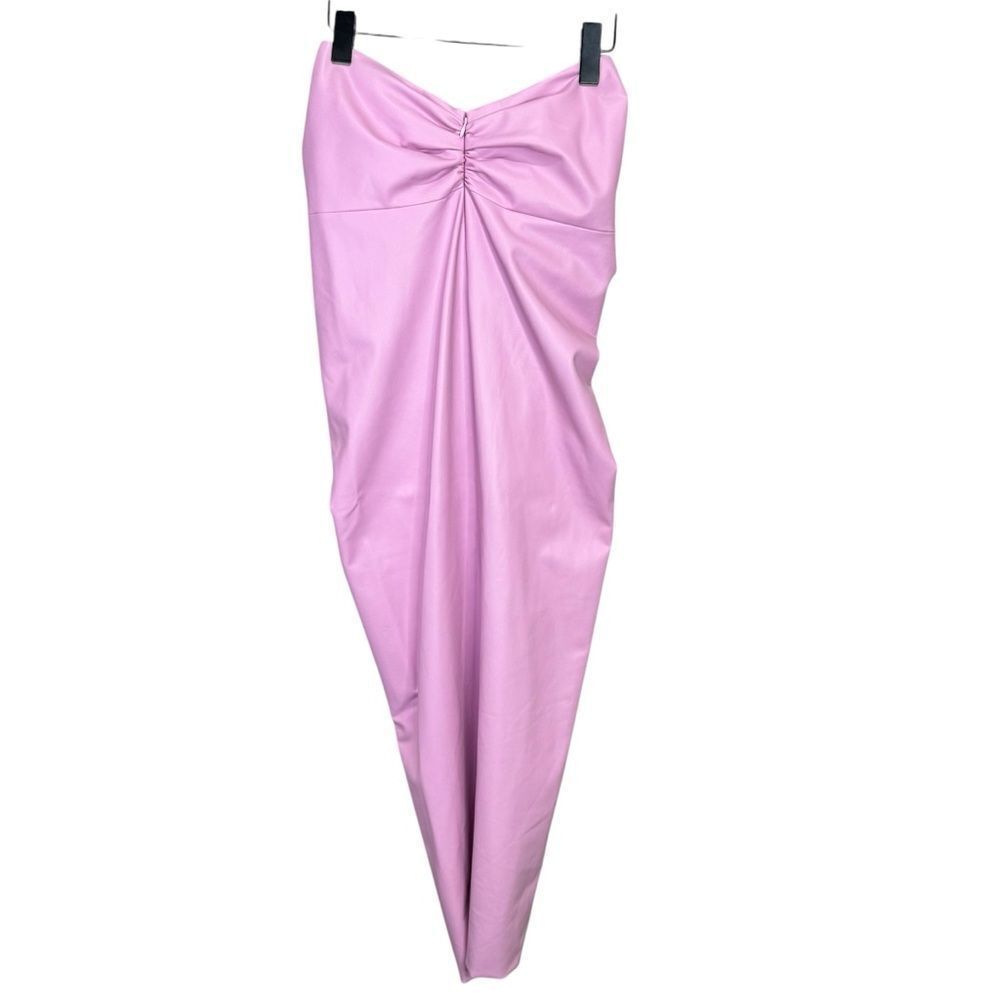 Lapointe Revolve Top Skirt SET Faux Leather Blossom Pink Size 4 - Picture 6 of 15